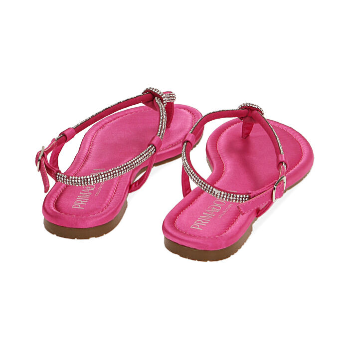 Sandali donna infradito fucsia in raso Primadonna Collection