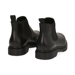 Chelsea boots neri in vera pelle, Stivaletti, 147729409PENERO036, 004 preview