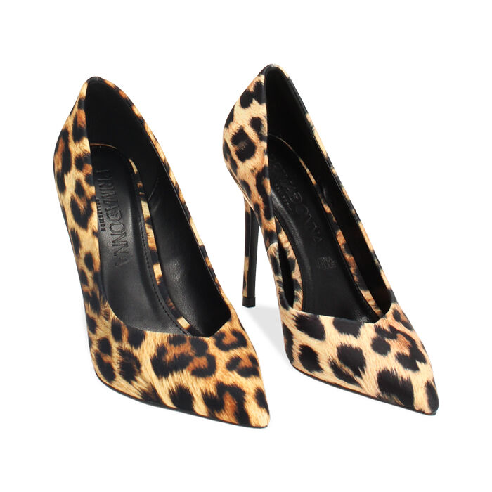 Scarpe Maculate Primadonna Scarpe Leopardate Primadonna Décolleté  Leopardate In Tessuto, Tacco 10,5 Cm Primadonna Collection