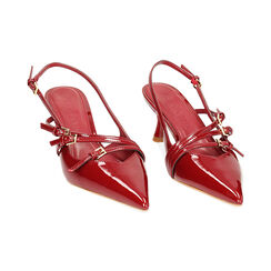 Décolleté slingback cherry in vernice, tacco 6 cm, Primadonna, 232118220VECHER041, 002 preview