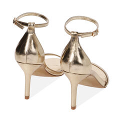 Sandali oro in laminato, tacco 8,5 cm, Primadonna, 234961505LMOROG036, 003 preview