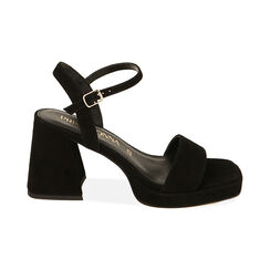 ZAPATOS SANDALIA SUEDE NERO, Primadonna, 21T201203CMNERO035, 001 preview