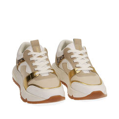 Sneakers blanc/or , Primadonna, 190623901EPBIOR035, 002a