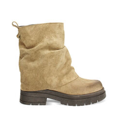 WOMEN SHOES BIKER SUEDE TAUP, 24L699702CMTAUP036, 001a