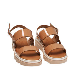WOMEN SHOES WEDGE PE-PATENT NUDE, Primadonna, 214304549VFNUDE036, 002a