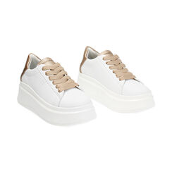 Sneakers bianco-oro, Primadonna, 242800720EPBIOR037, 002 preview