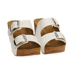 Mules blanches, semelle compensée 5,5 cm , SPECIAL WEEK, 19M912205EPBIAN035, 002 preview