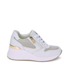 Sneakers bianco oro, Primadonna, 232850921EPBIOR035, 001a