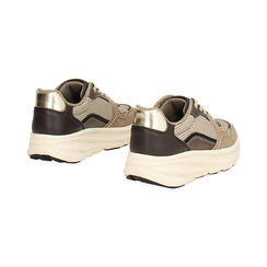 Sneakers marroni con suola in gomma alta 4 cm, Primadonna, 263824890EPMARR037, 004 preview