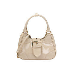 Mini bag panna in naplack con fibbia, Primadonna, 245125126NPPANNUNI, 001 preview