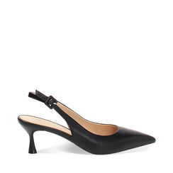Décolleté slingback donna nere, tacco 6 cm, Primadonna, 252118215EPNERO035, 001a