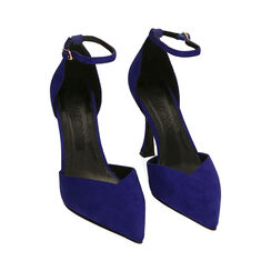 Escarpin violet en microfibre, talon de 9,5 cm, Special Price, 202188216MFVIOL037, 002 preview