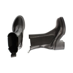 Chelsea boots neri in pelle, tacco 7,5 cm , Primadonna, 187265006PENERO035, 003 preview
