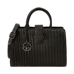 Borsa a mano nera plissé, Primadonna, 22D909548EPNEROUNI, 001 preview