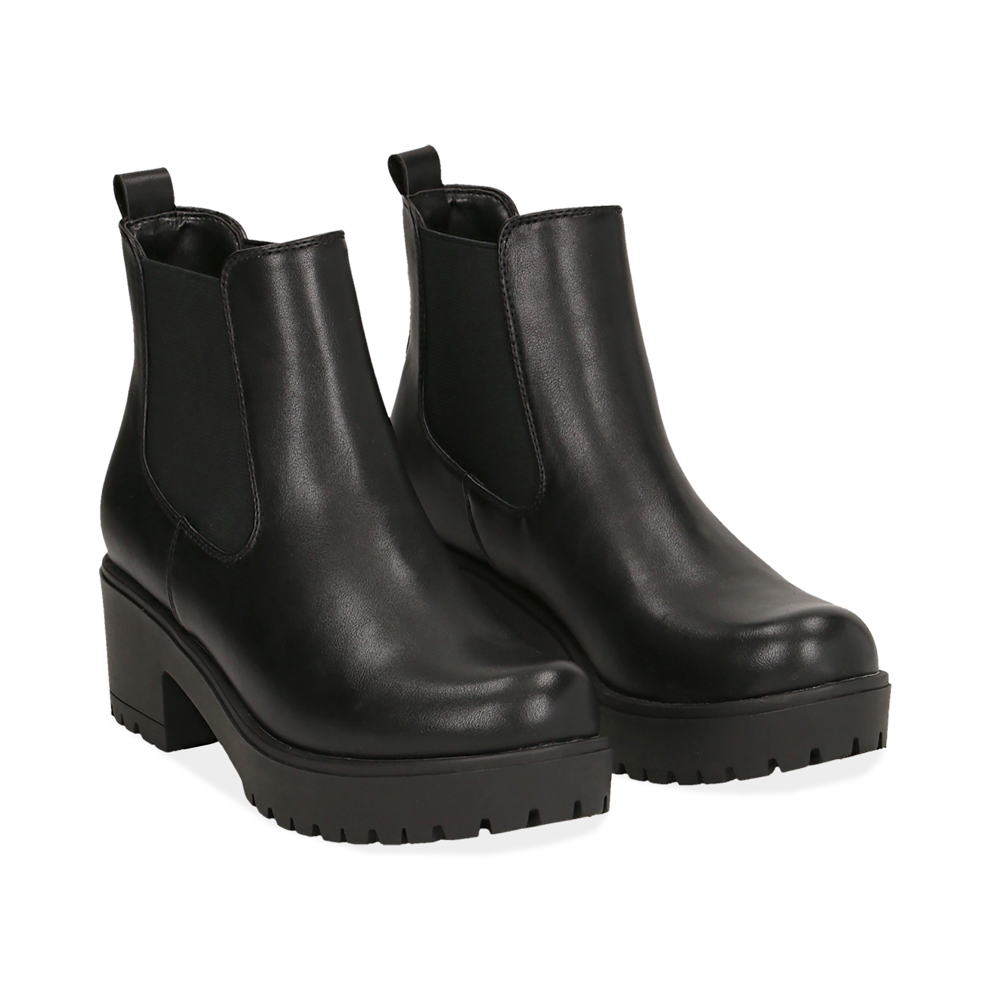 Botines Chelsea en color negro, tacón 6 cm | Primadonna Collection