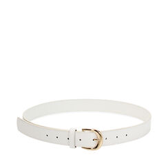Ceinture blanche avec boucle d&eacute;corative, Primadonna, 27B413710EPBIANUNI, 002a