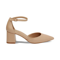 Open shank mujer beige con tacón ancho, Primadonna, 252121505EPBEIG036, 001 preview