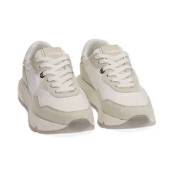 Sneakers bianche in tessuto, SPECIAL SALE, 190623904TSBIAN036, 002 preview