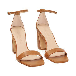Sandale à talon femme cognac chic, Primadonna, 252200608EPCOGN035, 003 preview