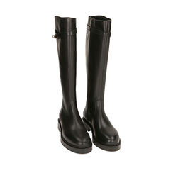 Bottes noires en cuir, Primadonna, 20B813504PENERO036, 002a