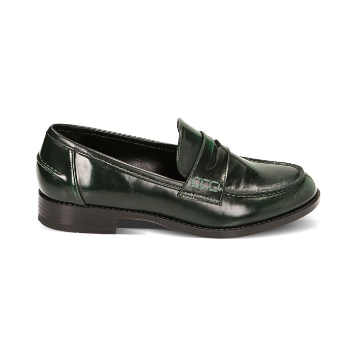 Mocassini donna verde abrasivato Primadonna Collection