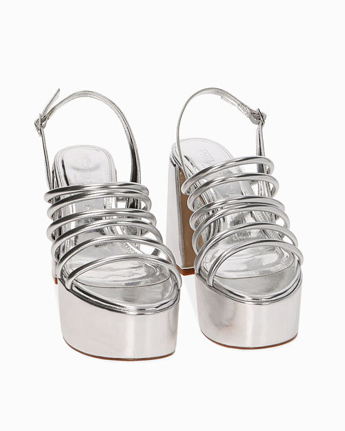 WOMEN SHOES SANDAL LAMINATED ARGE, SILVER