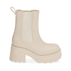 Botas de lluvia de pvc color crema, Primadonna, 200901002PVPANN035, 001a
