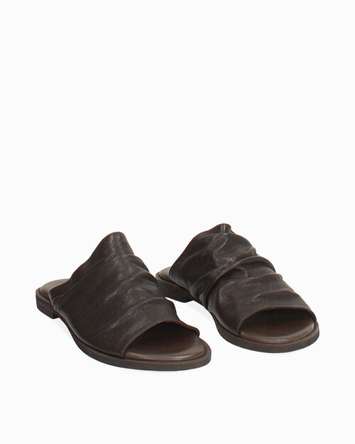 BOTAS DE LLUVIA FLAT PIEL LAVADA MORO, DK BROWN