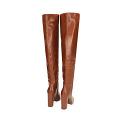 Stivali overknee marroni, tacco 9,5 cm , ULTIME OCCASIONI, 203072301EPMARR036, 003 preview