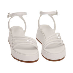 Sandali bianchi, zeppa 5,5 cm, Primadonna, 214958601EPBIAN040, 002 preview