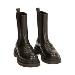Chelsea boots noires, talon 5 cm , SEMAINE SPÉCIALE, 180611218EPNERO037, 002 preview