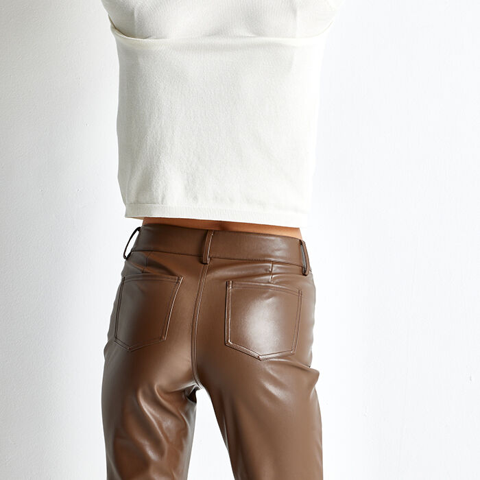 Pantaloni a zampa best sale marroni