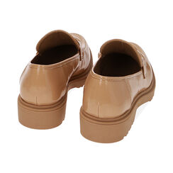 Mocassini beige in naplack, Primadonna, 214902056NPBEIG036, 003 preview