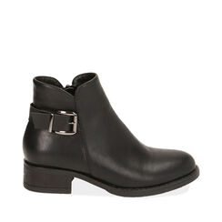 CALZATURA BIKER SINTETICO NERO, Primadonna, 220621683EPNERO035, 001a