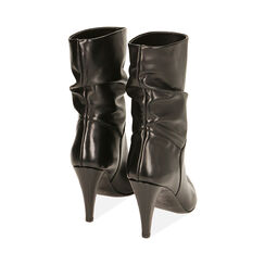 Ankle boots neri in pelle, tacco 10 cm , Primadonna, 20L660062PENERO035, 003 preview