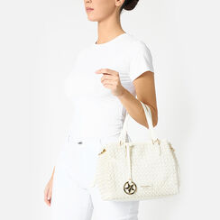 Sac à main femme blanc tressé, Primadonna, 255705321EIBIANUNI, 002a