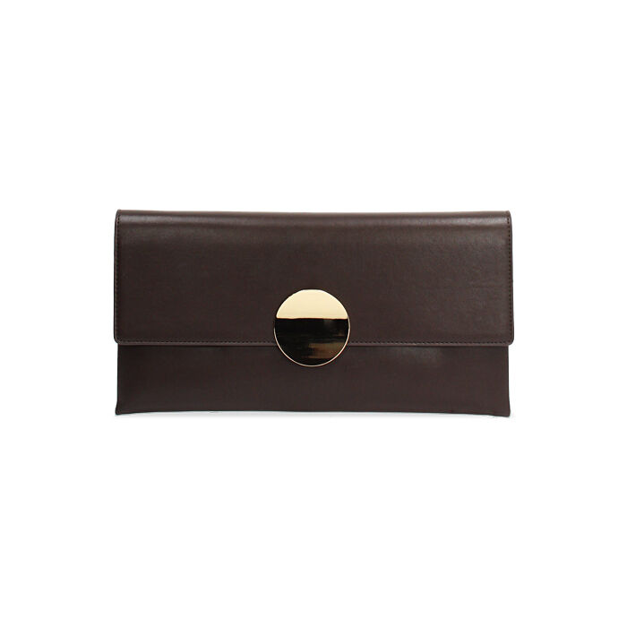 Pochette marron avec bandouli&egrave;re amovible, Sacs, 275130211EPMOROUNI