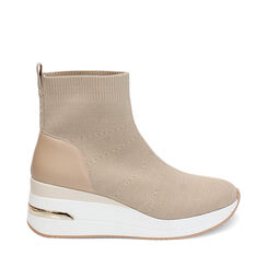 Slip on donna beige in tessuto, Primadonna, 252822812TSBEIG035, 001a