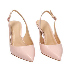 Décolleté slingback nude, tacco 7,6 cm, 232156704ABNUDE035, 002a