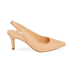 Décolleté nude, tacco 7 cm, Nuova Collezione Scarpe, 212133673EPNUDE036, 001 preview