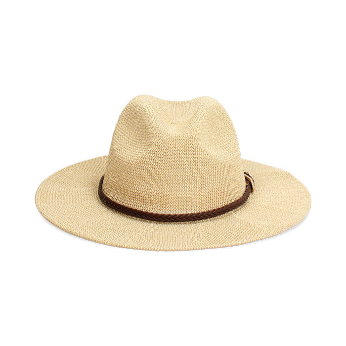 Sombrero beige-oro con reflejos elegantes, Primadonna, 27B472511ERBEORUNI