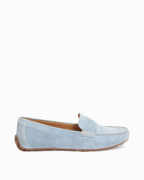Mocassini in camoscio celesti, LT BLUE