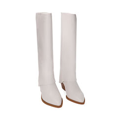 Stivali bianchi, tacco 8 cm, Primadonna, 213029903EPBIAN035, 002 preview