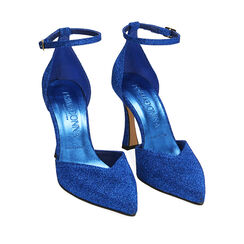 Escarpins bleu pailleté, talon de 9,5 cm, Primadonna, 18L412651GLBLUE036, 002a