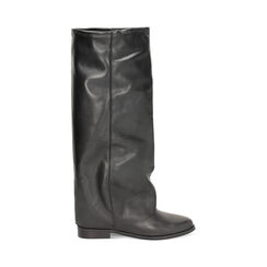Stivali in pelle neri con plateau interno, Primadonna, 24A502025PENERO035, 001 preview