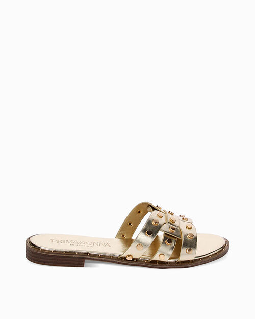 ZAPATOS FLAT LAMINADO OROG, GOLD