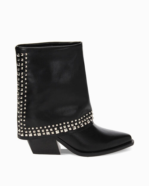 CHAUSSURES POUR FEMMES DEMI-BOTTE SYNTHE, BLACK