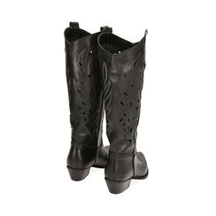 Camperos calados negro en piel, tacón 5 cm , Primadonna, 19A500926PENERO035, 003 preview