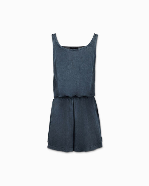 Tuta donna in tessuto jeans, 