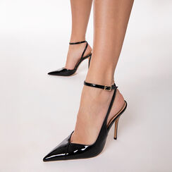 Escarpins noirs slingback talon 10,5 cm, Primadonna, 272129303VENERO035, 002 preview